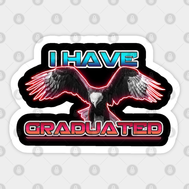 I have graduated Sticker by The Douglas Canvas